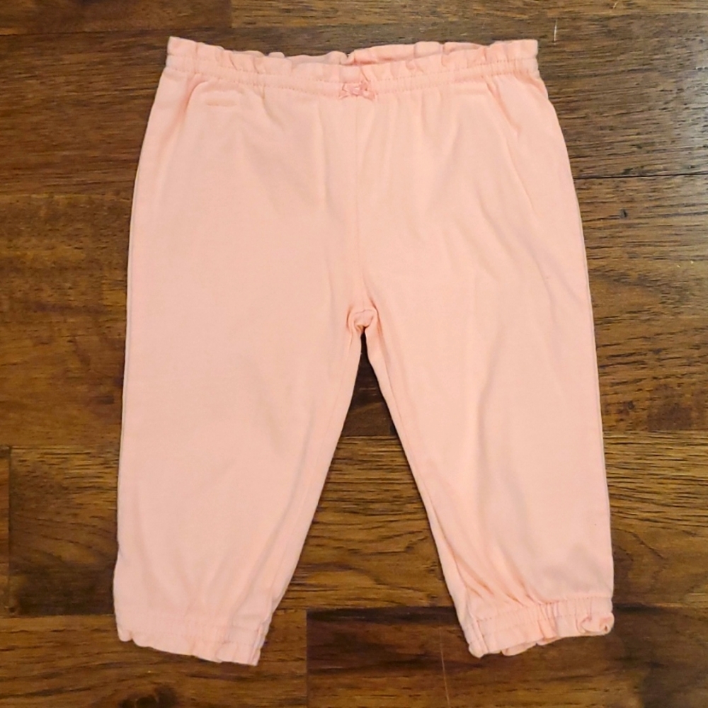 Girls Carter's pink pull on pants size 3M